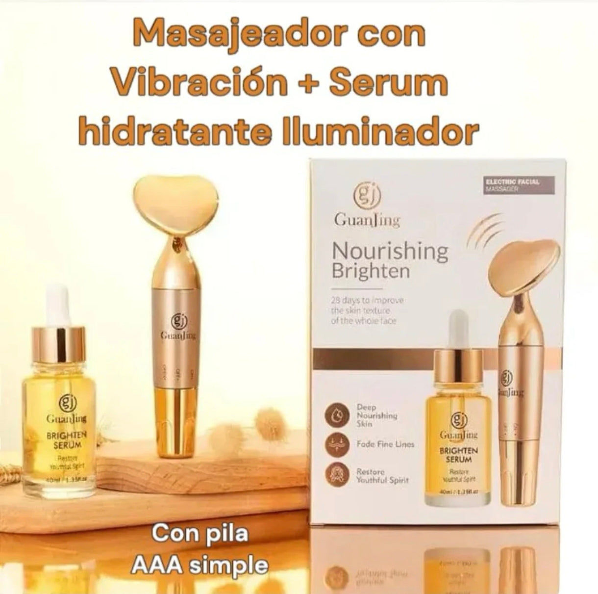 💎 Kit GuanJing: Sérum Facial + Masajeador Portátil