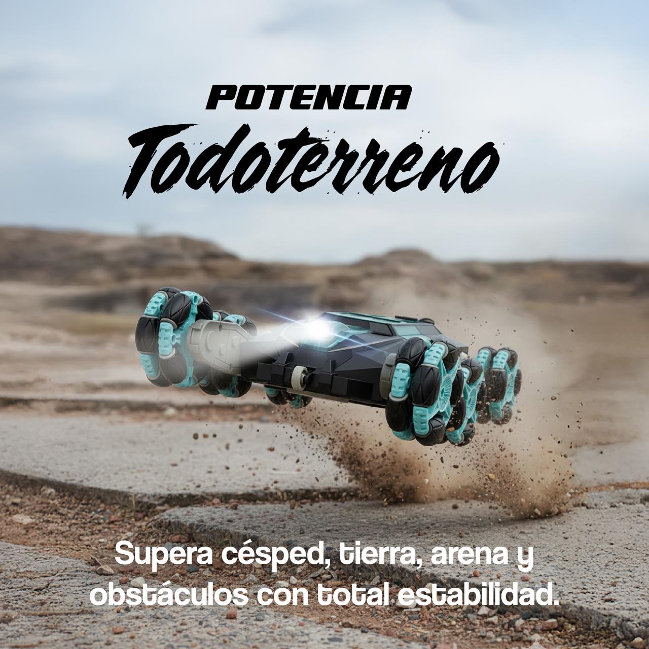 Auto RC 6×6 Acrobático con Niebla LED y Control Gestual
