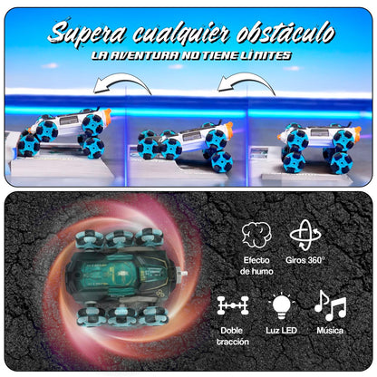 Auto RC 6×6 Acrobático con Niebla LED y Control Gestual