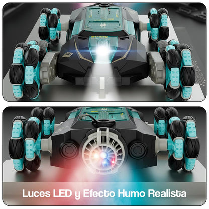 Auto RC 6×6 Acrobático con Niebla LED y Control Gestual
