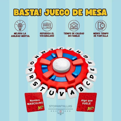 ¡BASTA! Juego de Mesa de Palabras con Ruleta