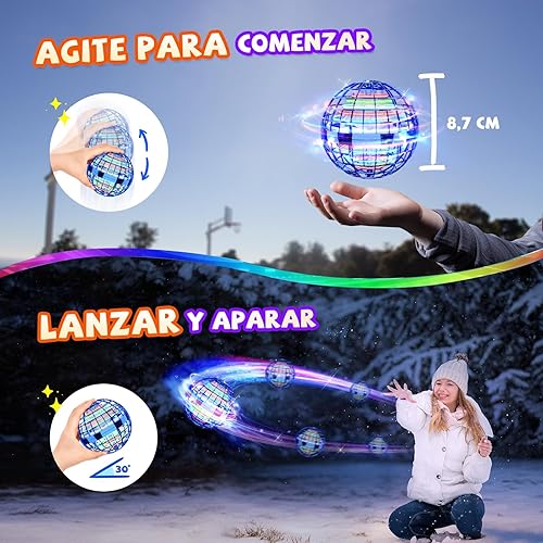 Spinner Bola Voladora LED Recargable USB – Efecto Boomerang